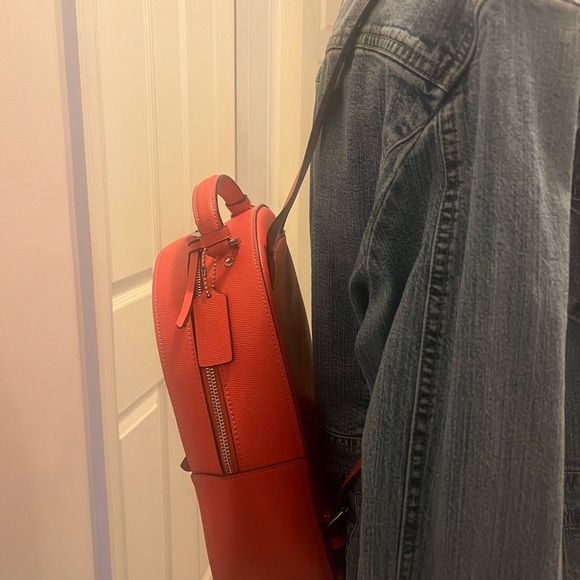 Coach Coral Leather Backpack - Picture 7 of 9